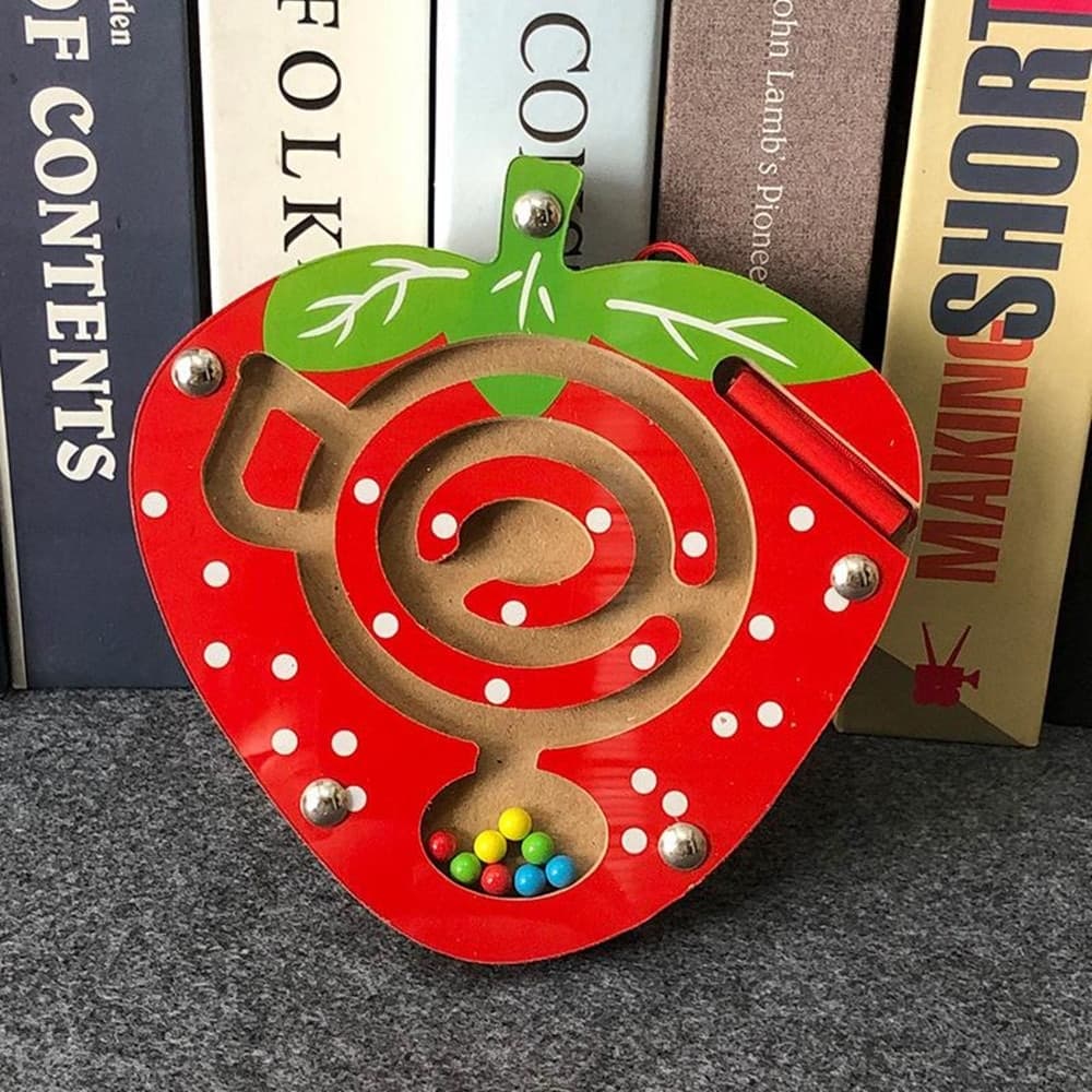 LABIRINTO CON CALAMITA IN LEGNO GIOCO PALLINE GIOCATTOLO PER BAMBINI 4 MODELLI 74772 - 6