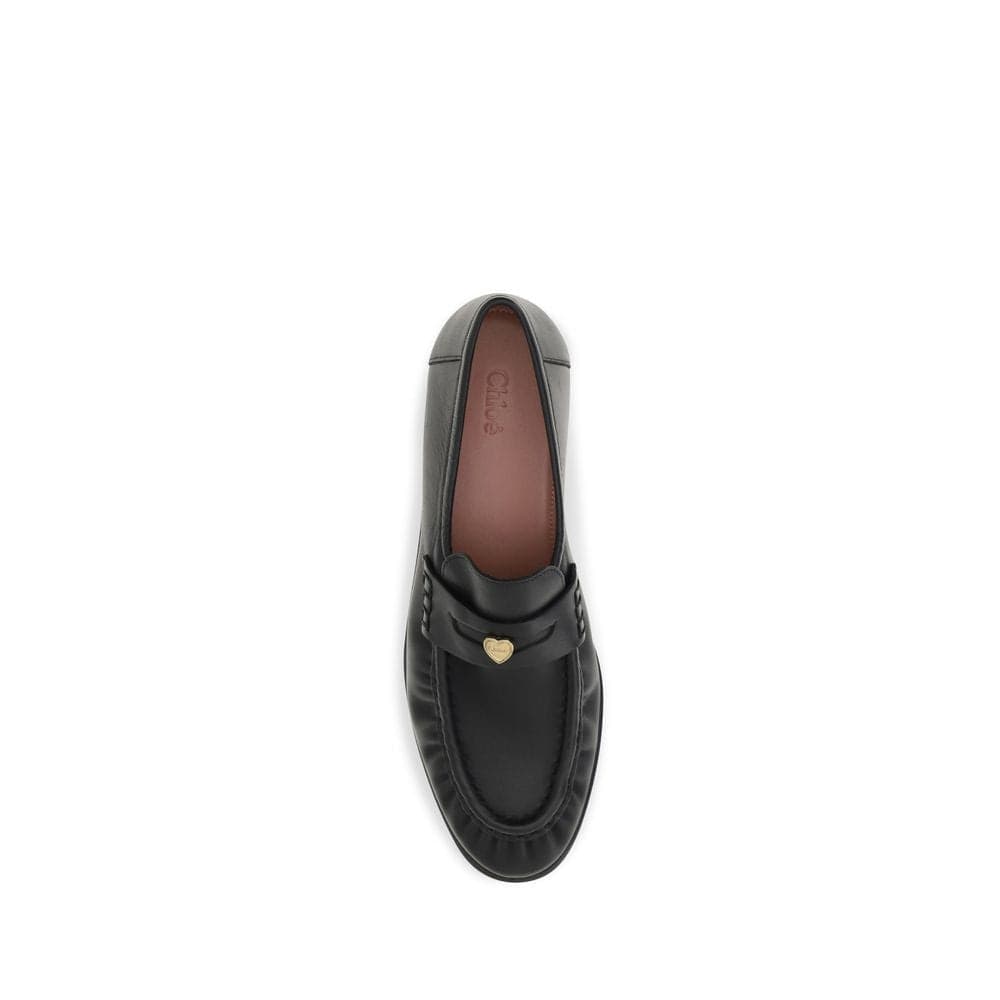 Chloé Black Calf Leather Bos Taurus Slip-On Loafers - 4