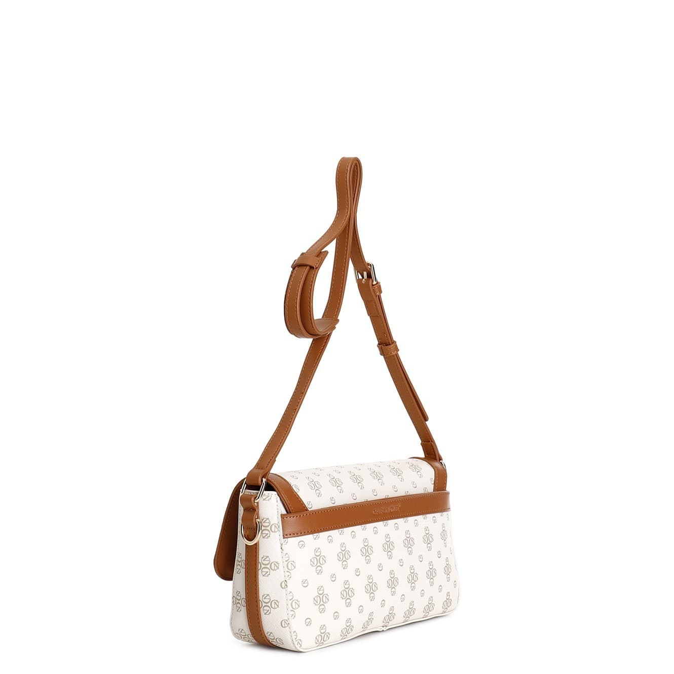 TRACOLLA CON PATTINA IN SAFFIANO CON STAMPA MONOGRAM, RIFINITURE A CONTRASTO - 2