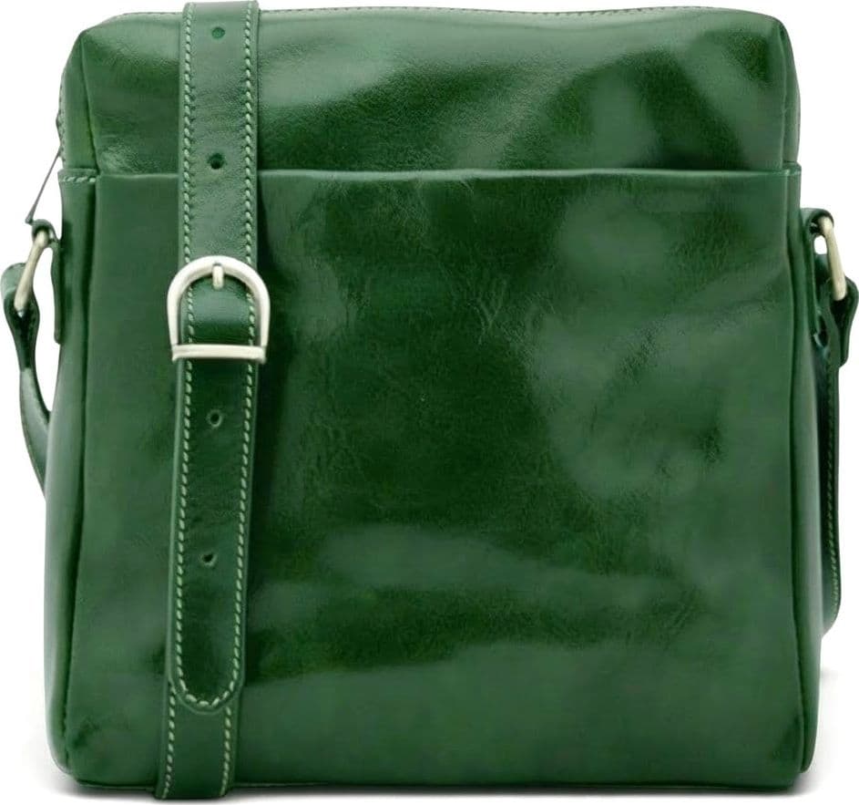 Modarno Borsa Uomo a tracolla in vera pelle Bovina 25x6x26 cm - 11