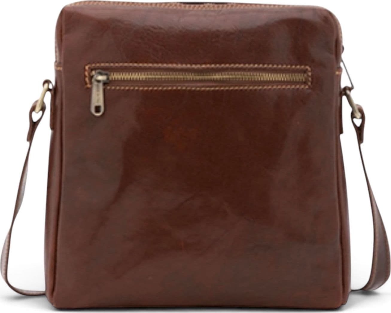 Modarno Borsa Uomo a tracolla in vera pelle Bovina 25x6x26 cm - 3