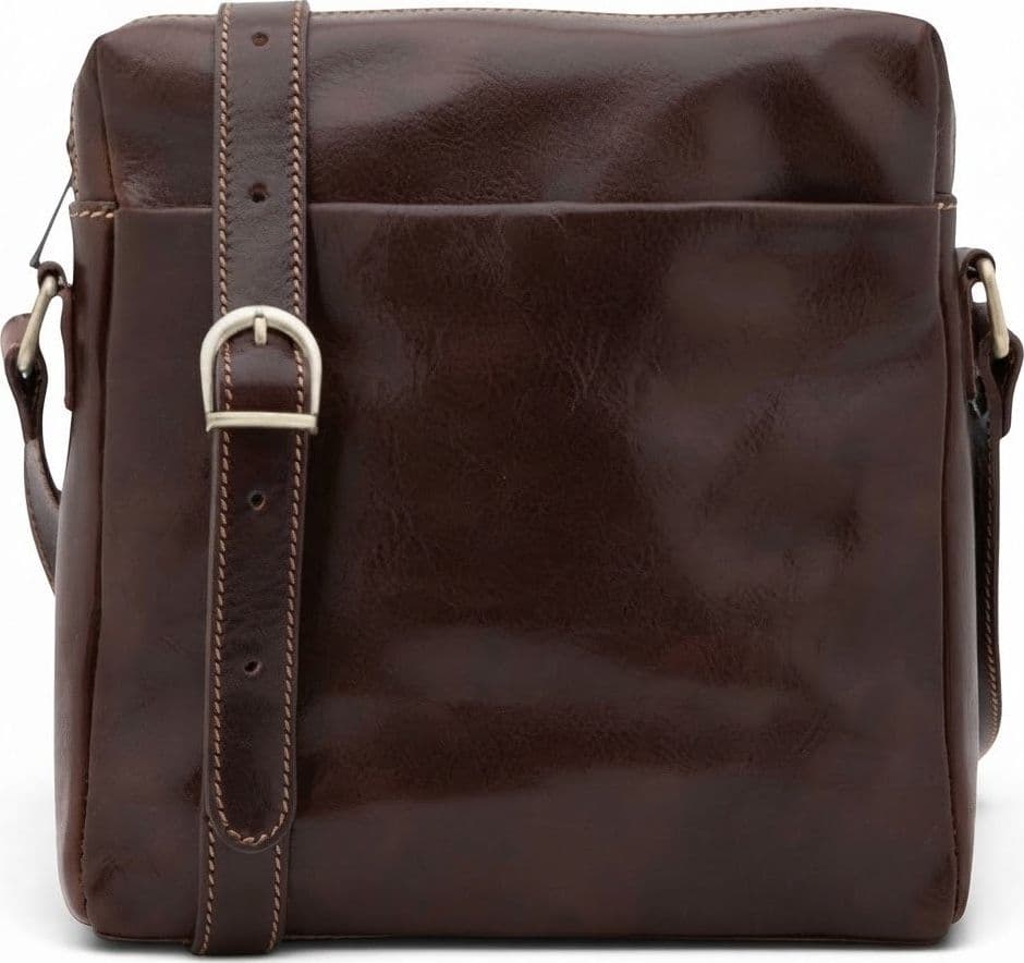 Modarno Borsa Uomo a tracolla in vera pelle Bovina 25x6x26 cm - 7