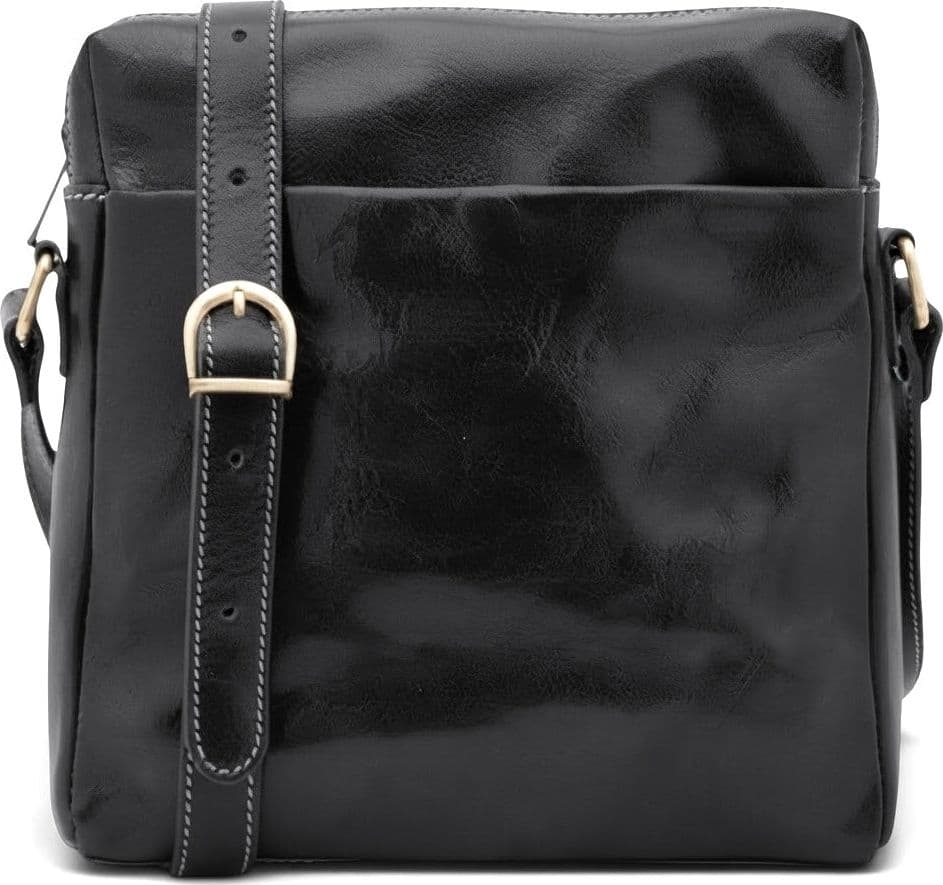 Modarno Borsa Uomo a tracolla in vera pelle Bovina 25x6x26 cm - 9