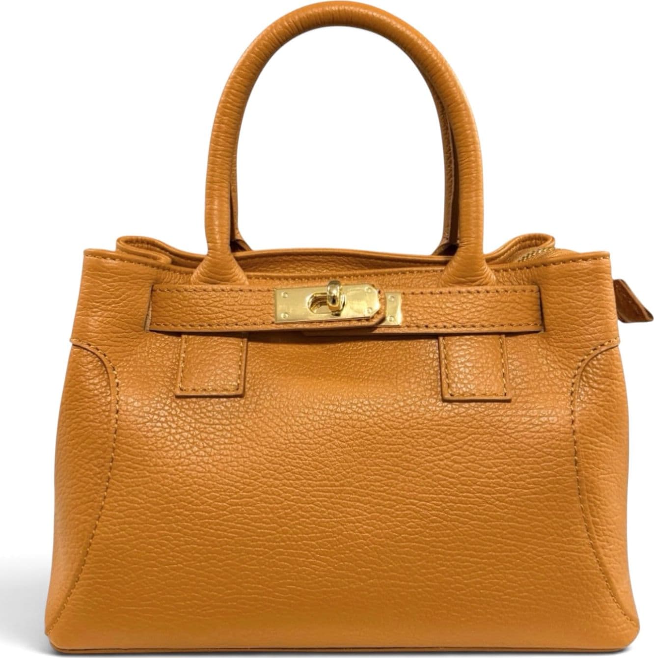 Modarno Borsa donna a mano e tracolla "Mia" in vera pelle 26x14x18 cm - 1