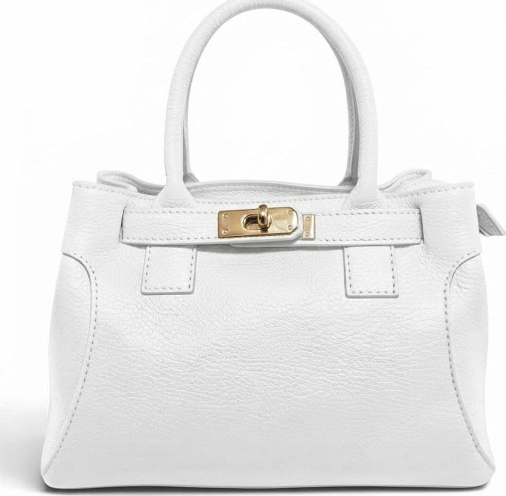Modarno Borsa donna a mano e tracolla "Mia" in vera pelle 26x14x18 cm - 15
