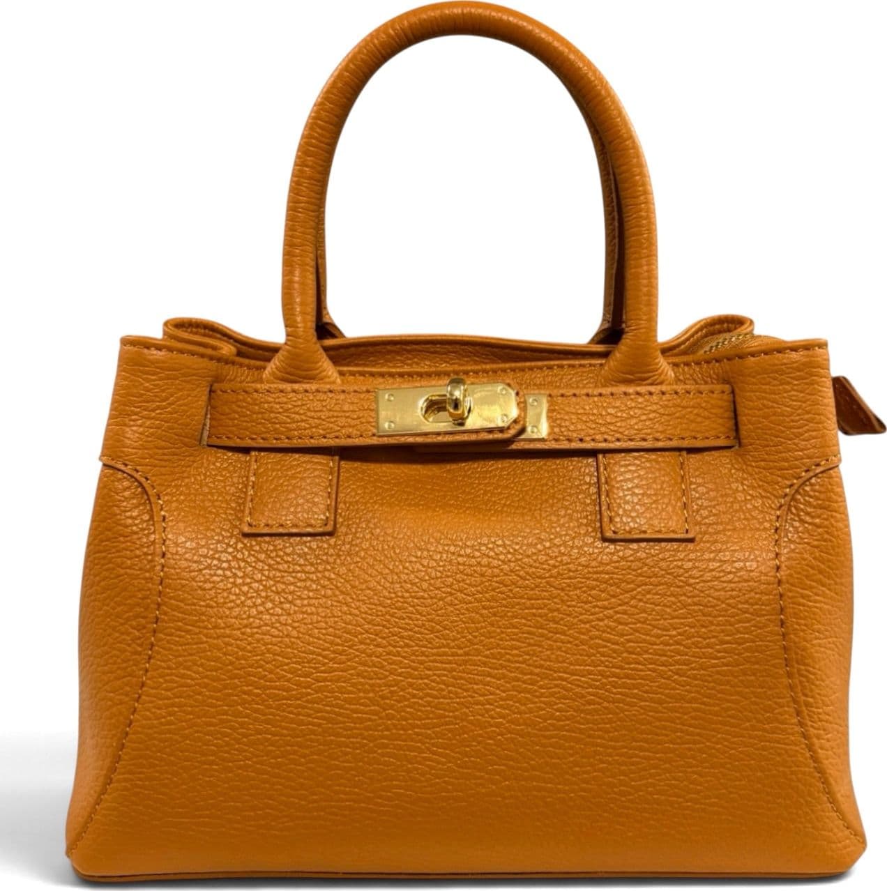 Modarno Borsa donna a mano e tracolla "Mia" in vera pelle 26x14x18 cm - 7