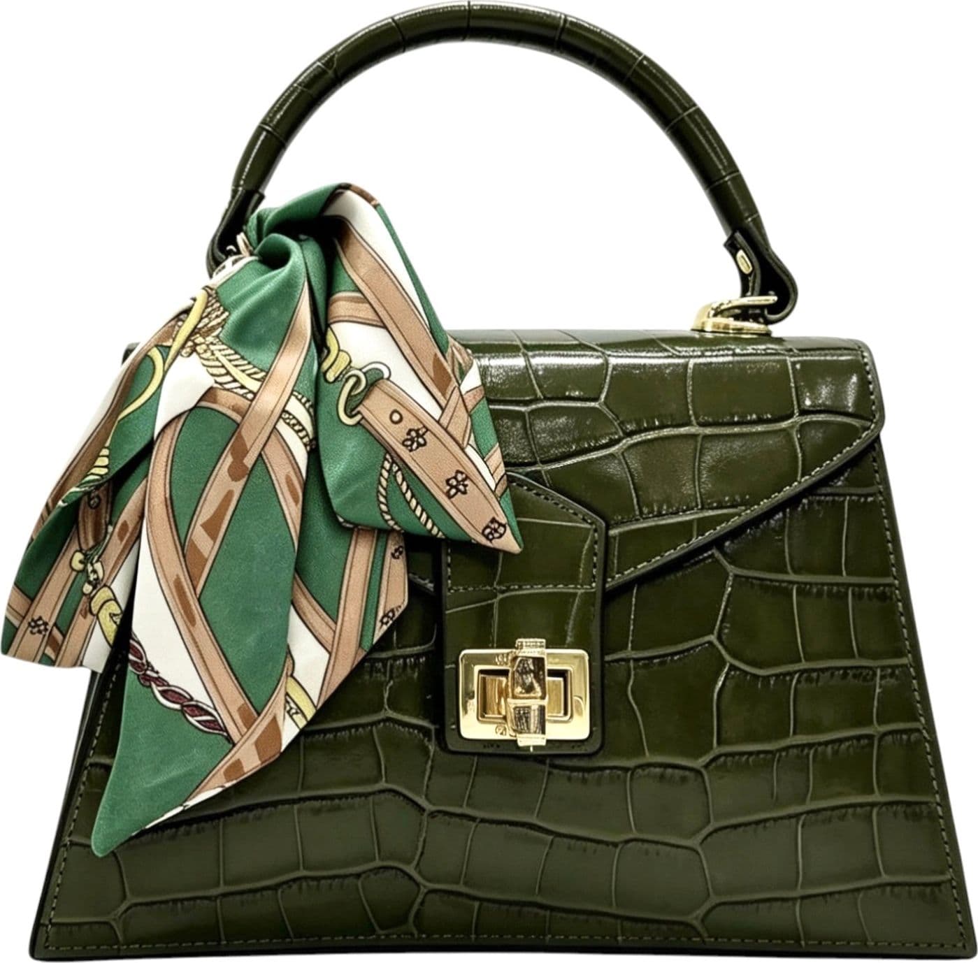 Modarno Borsa donna stampa cocco a trapezio in vera pelle 28x10x17 cm - 17