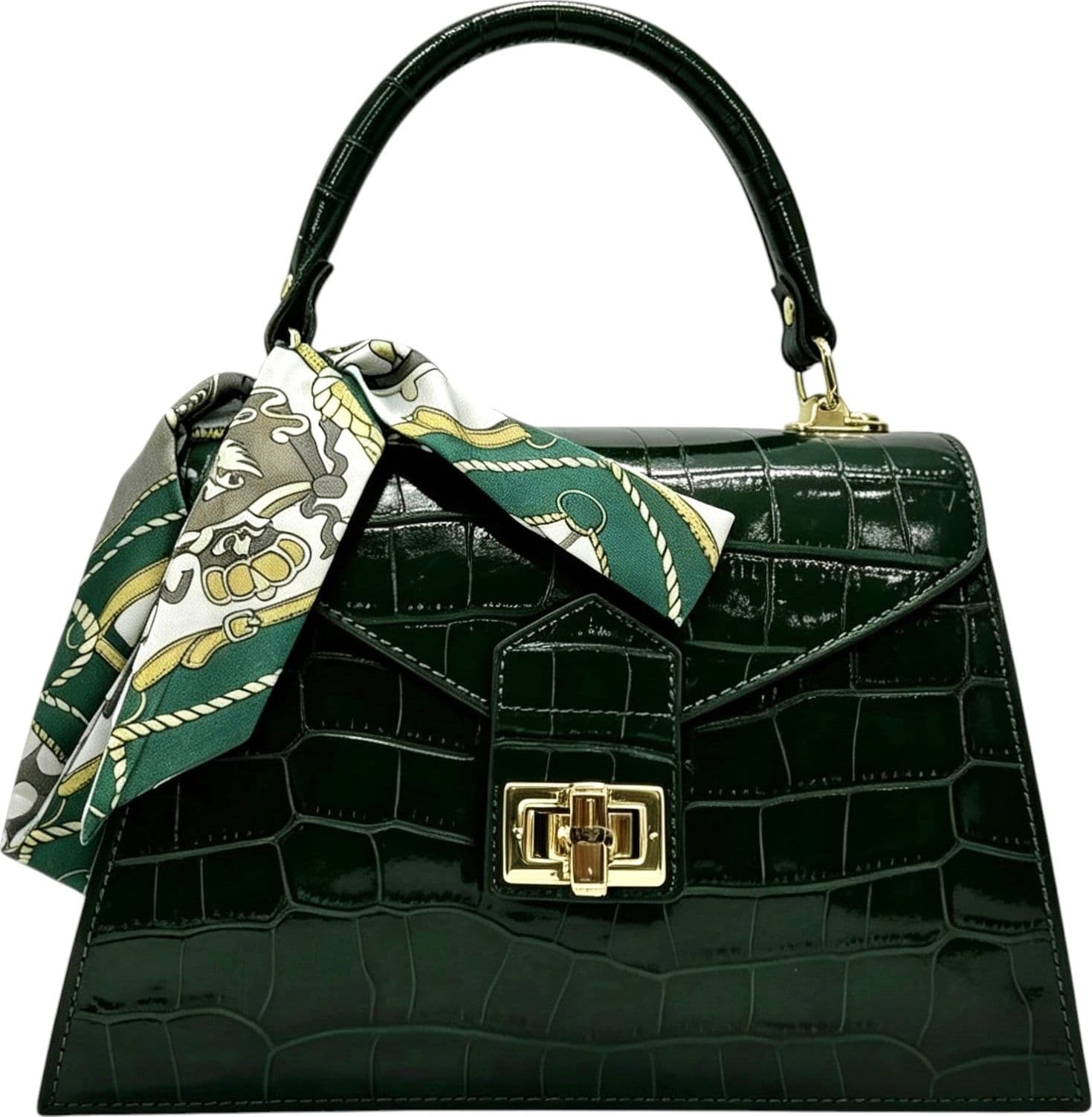 Modarno Borsa donna stampa cocco a trapezio in vera pelle 28x10x17 cm - 18