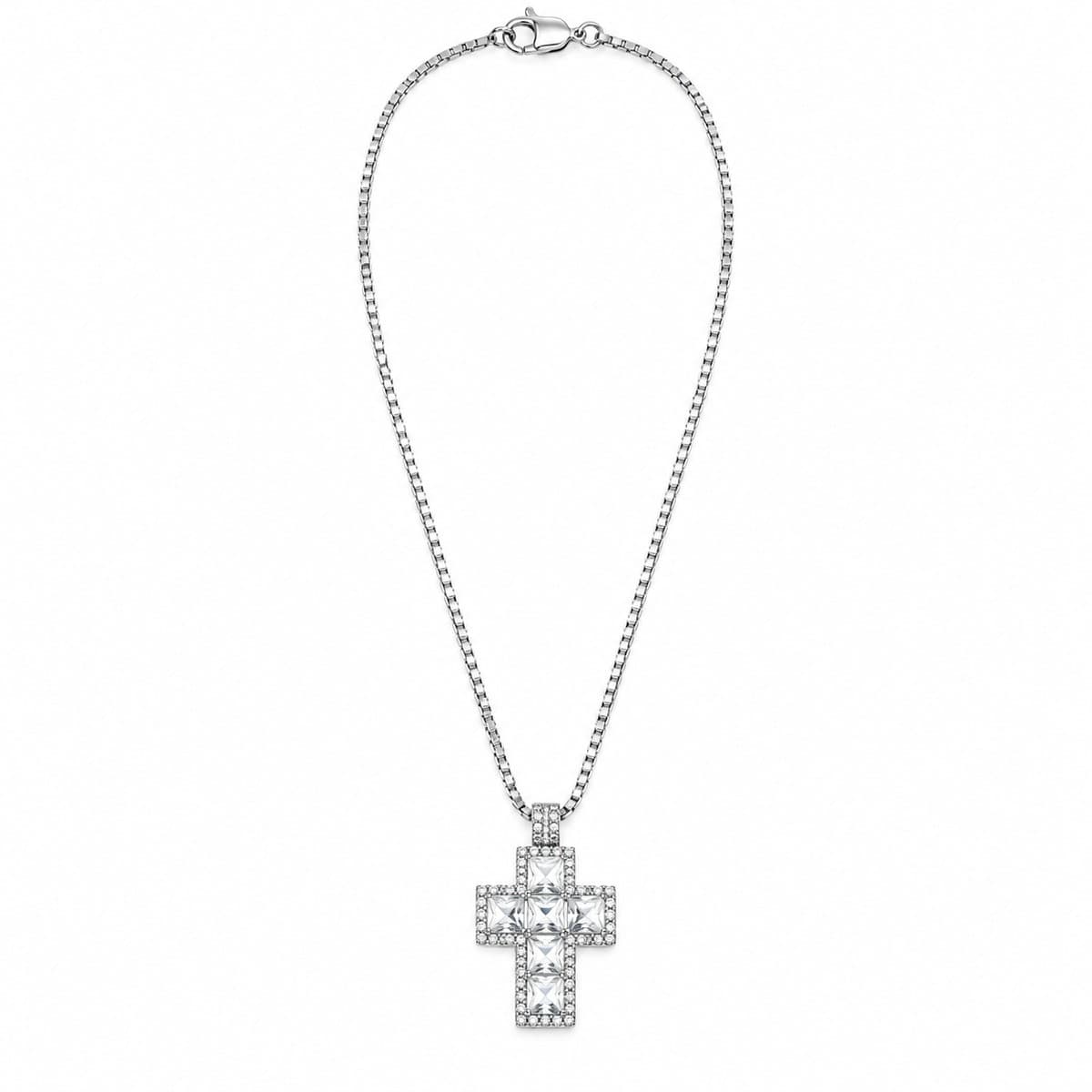 Alba Bijoux – Collana Croce Pixel