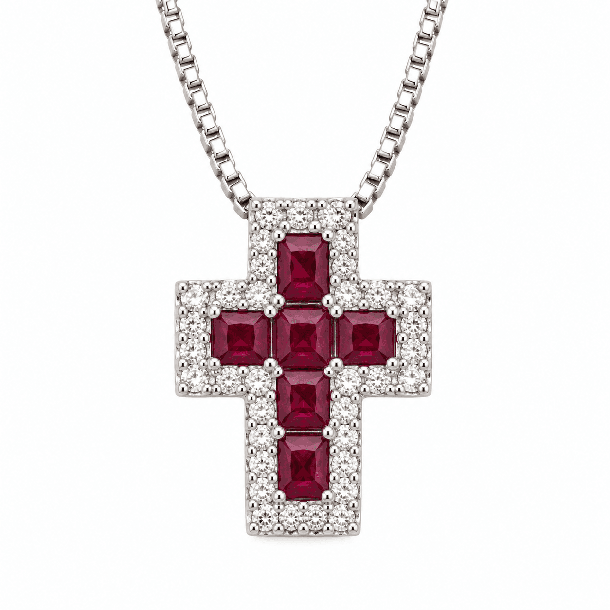 Alba Bijoux – Collana Croce Pixel - 7