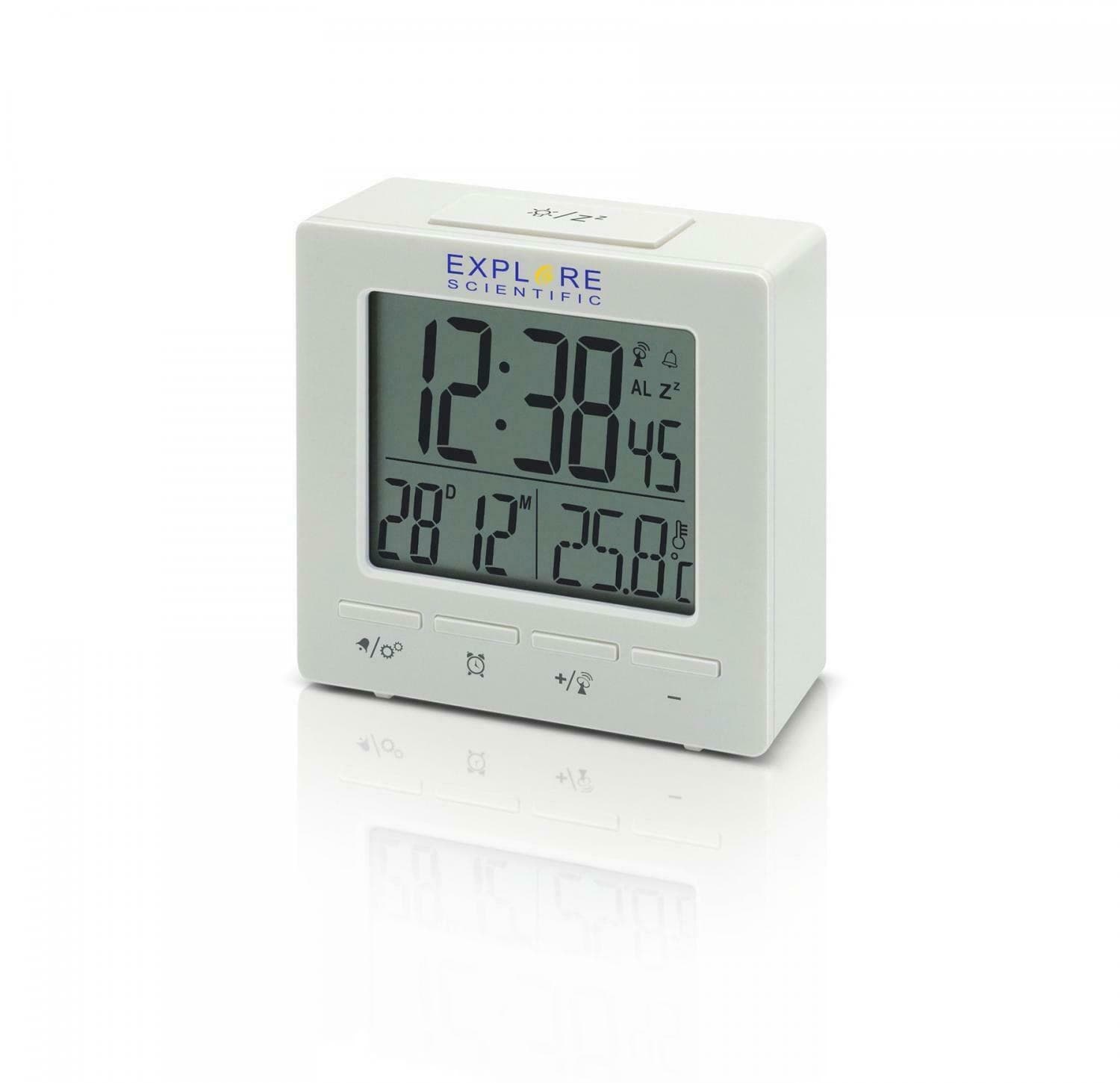 orologio radiocontrollato doppio allarme bianco - 2