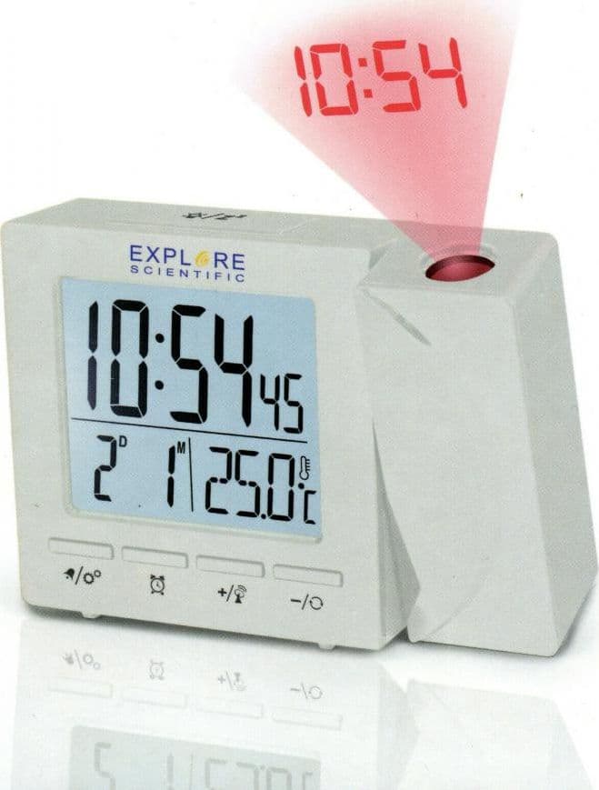 orologio a proiezione radiocontrollato bianco