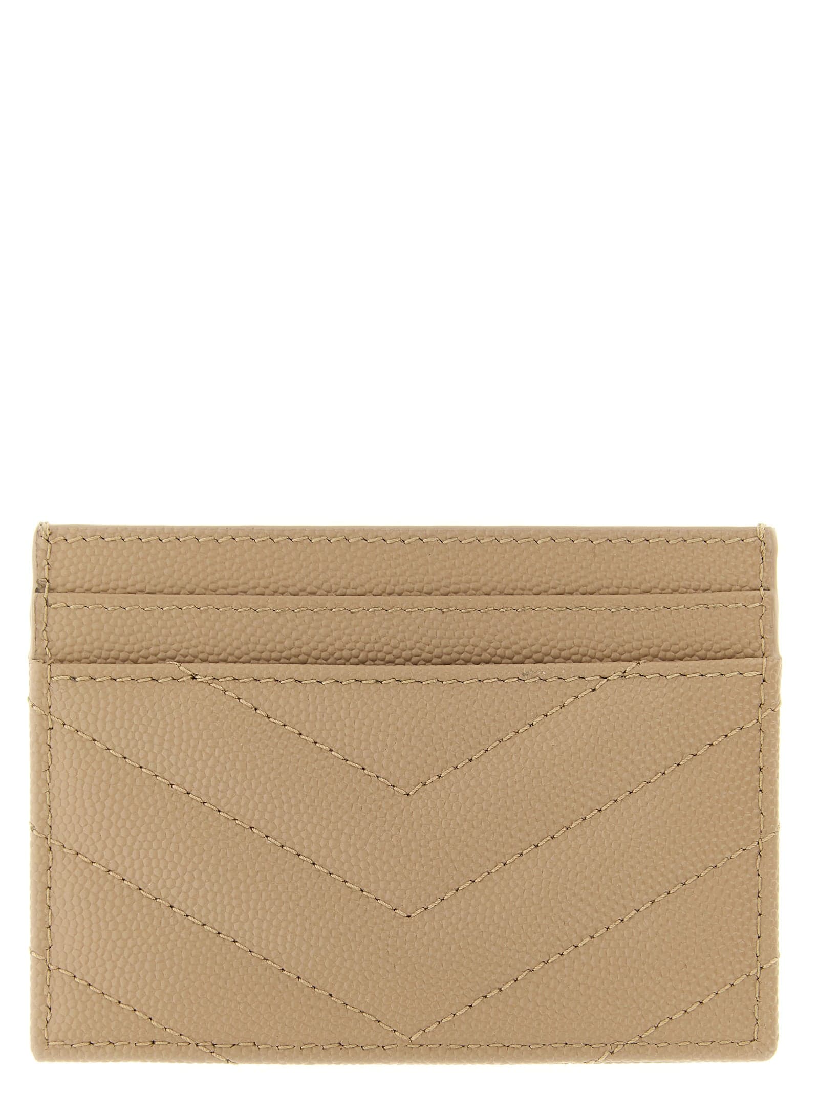 Saint Laurent Beige Calfskin Cardholder - 2