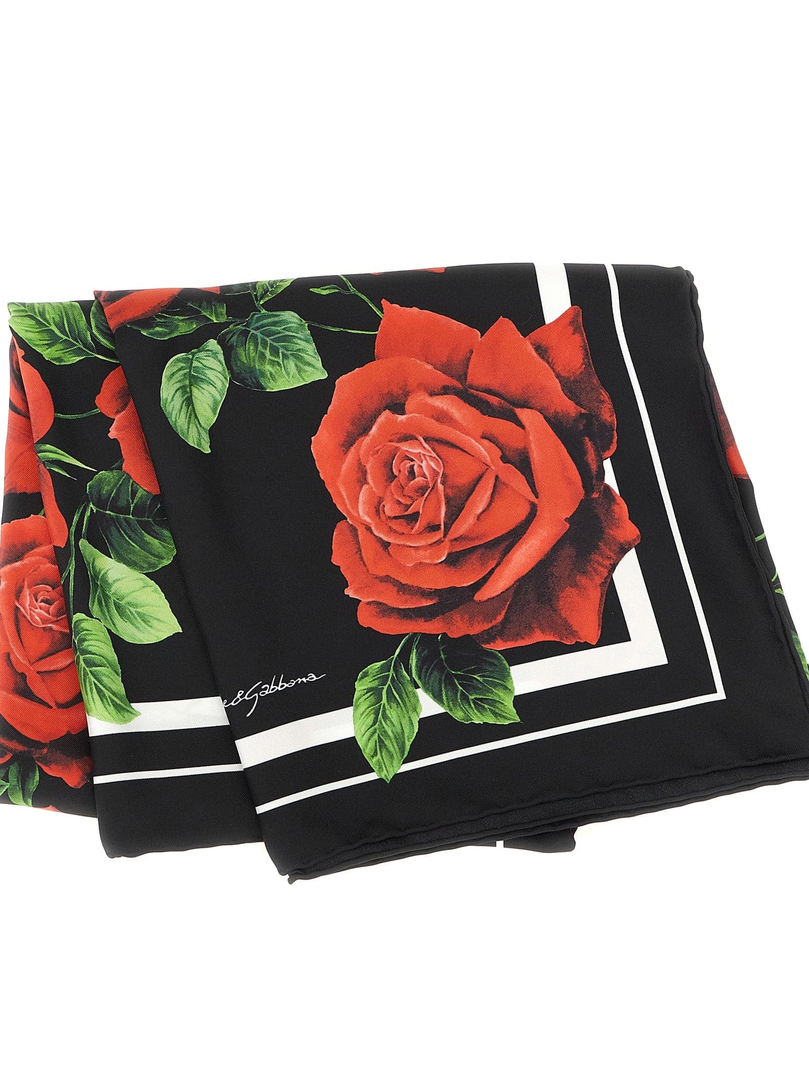 Dolce & Gabbana Black Silk Foulard - 2
