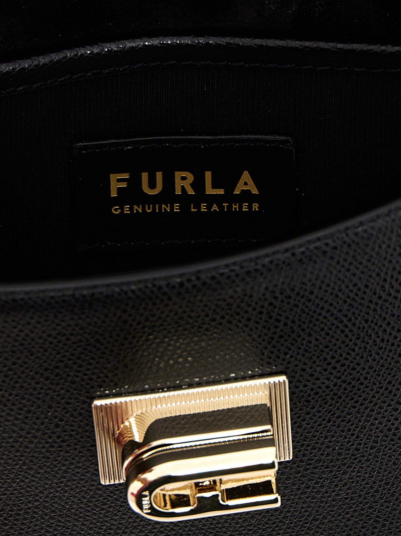 Furla Black Leather Crossbody Bag - 4