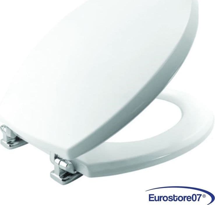saniplast sedile wc universale denver in legno laccato  bianco mm  440 x 350 mm - 5