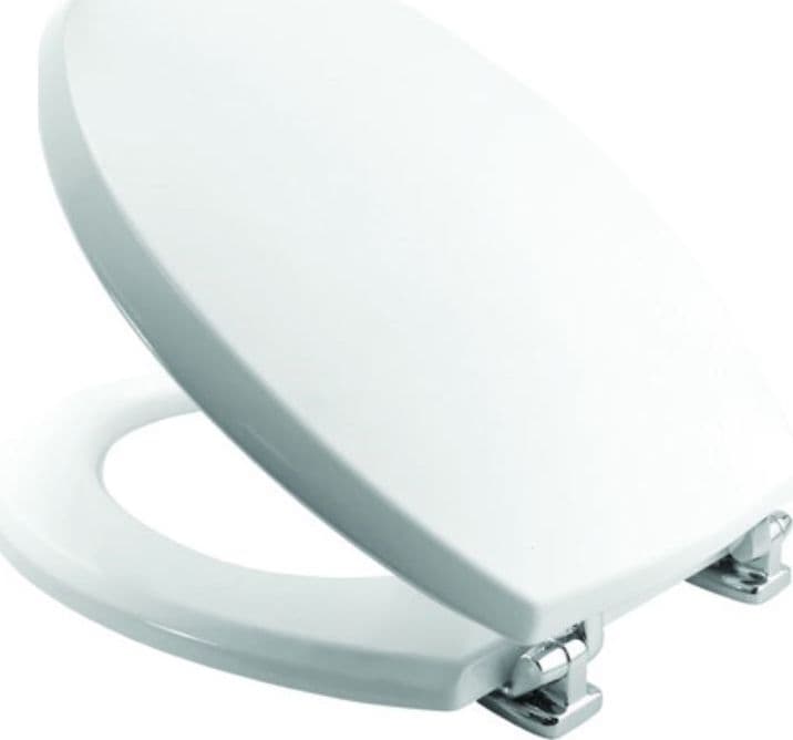 saniplast sedile wc universale denver in legno laccato  bianco mm  440 x 350 mm - 4