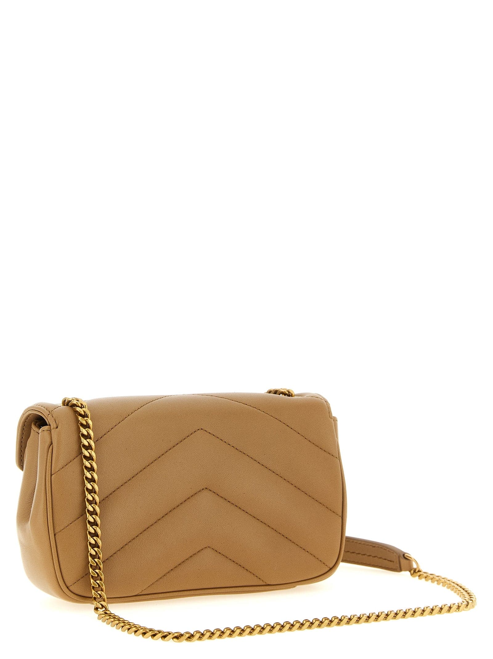 Saint Laurent Beige Lamb Leather Crossbody Bag - 2