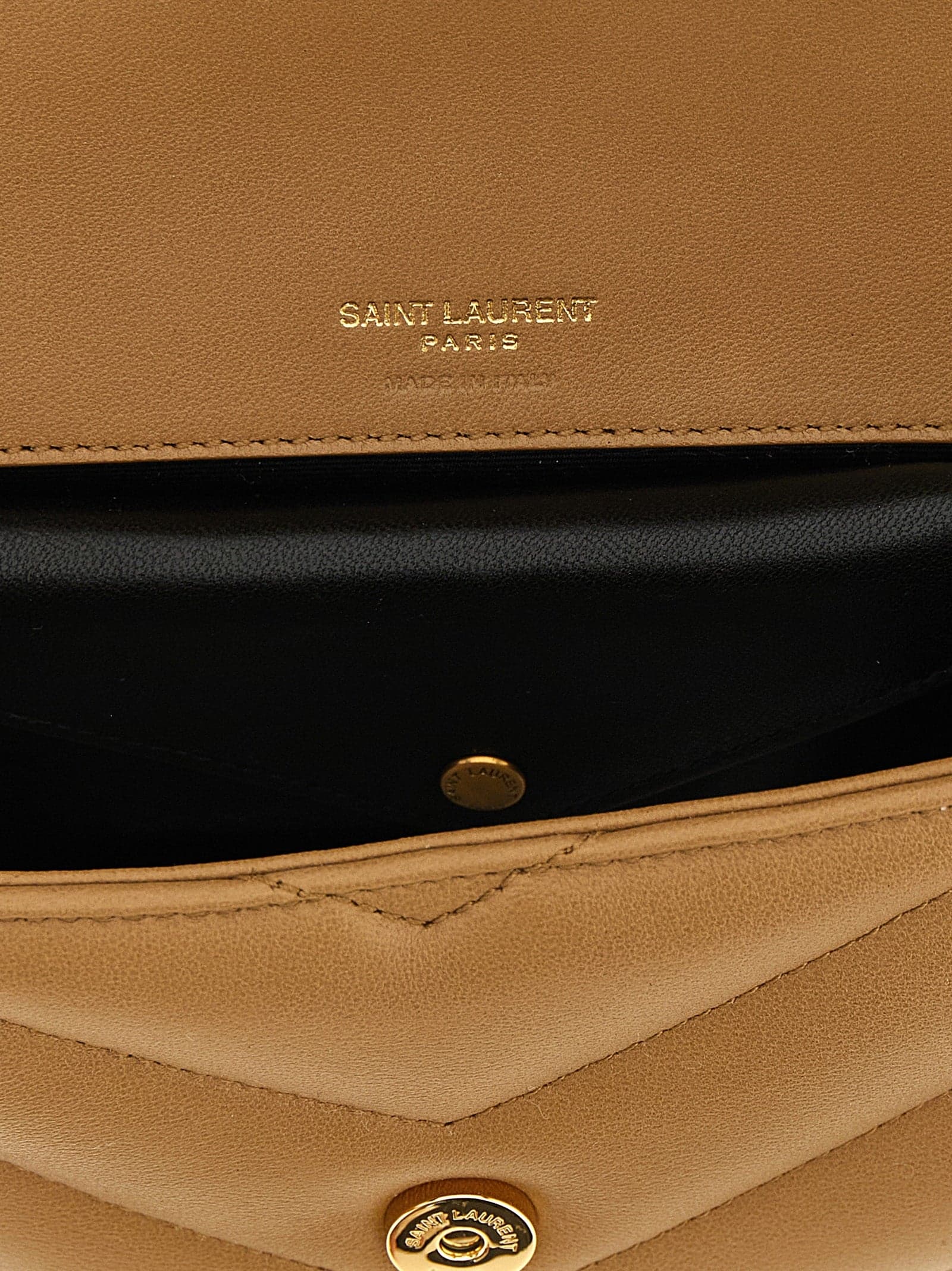 Saint Laurent Beige Lamb Leather Crossbody Bag - 4