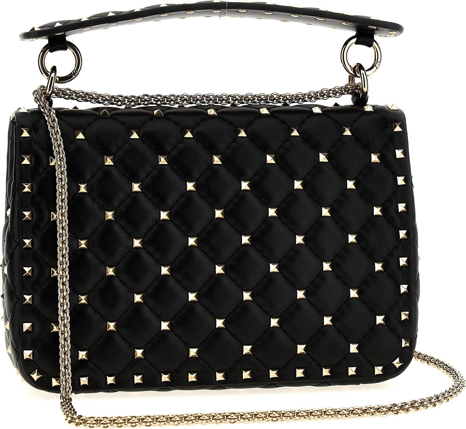 Valentino Garavani Black Lamb Leather Shoulder Bag - 2