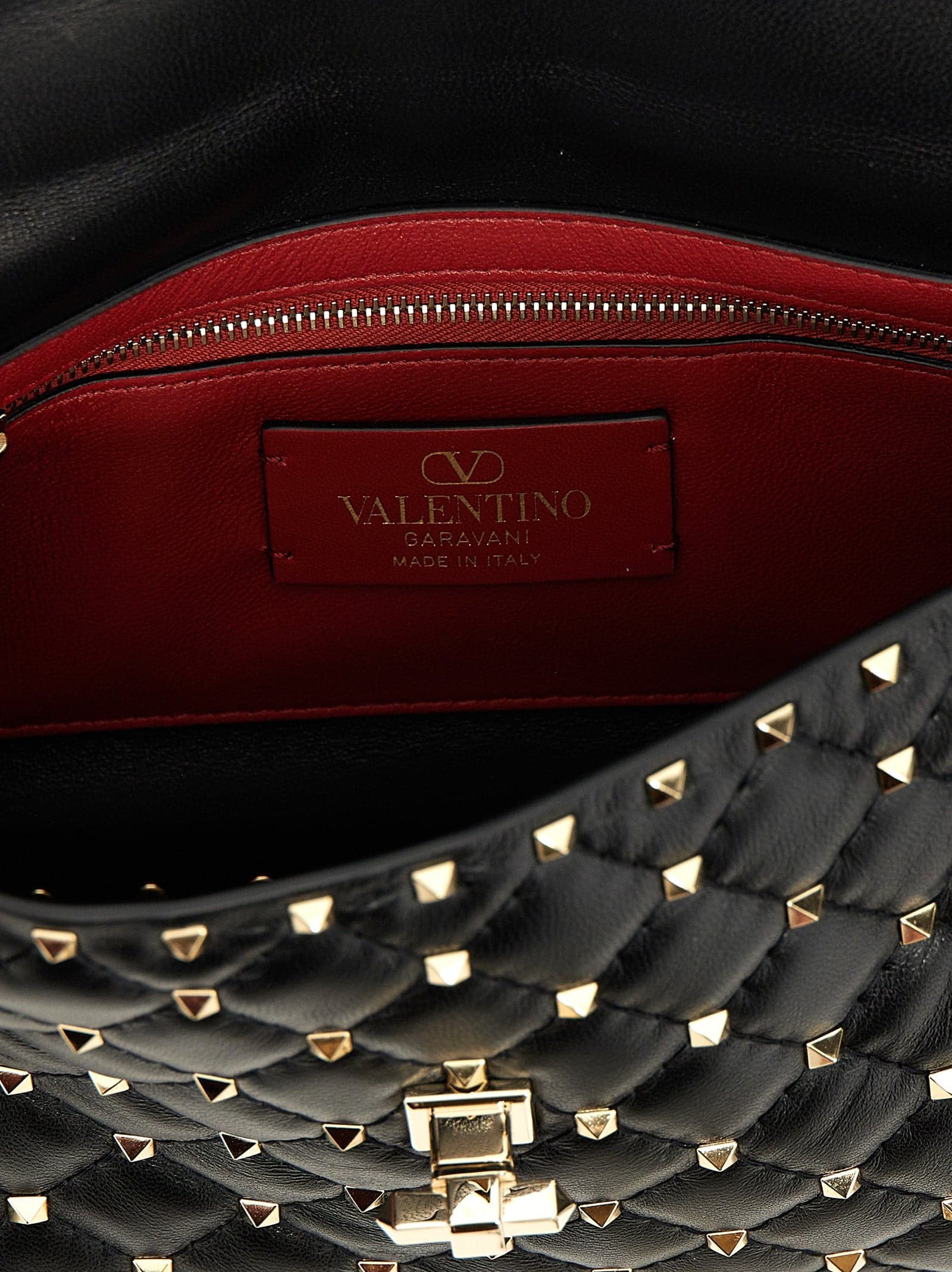 Valentino Garavani Black Lamb Leather Shoulder Bag - 4