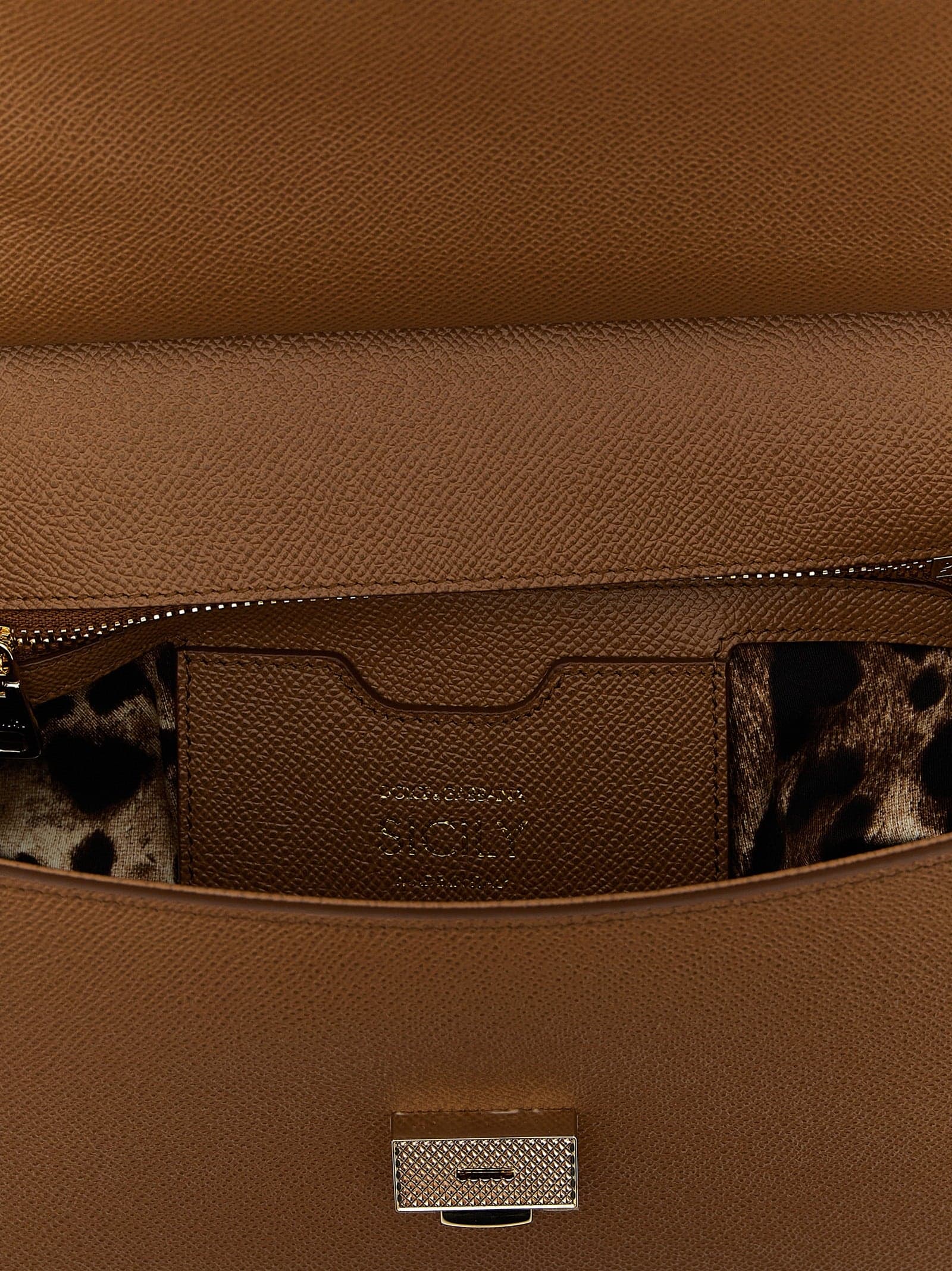 Dolce & Gabbana Brown Calfskin Handbag - 4