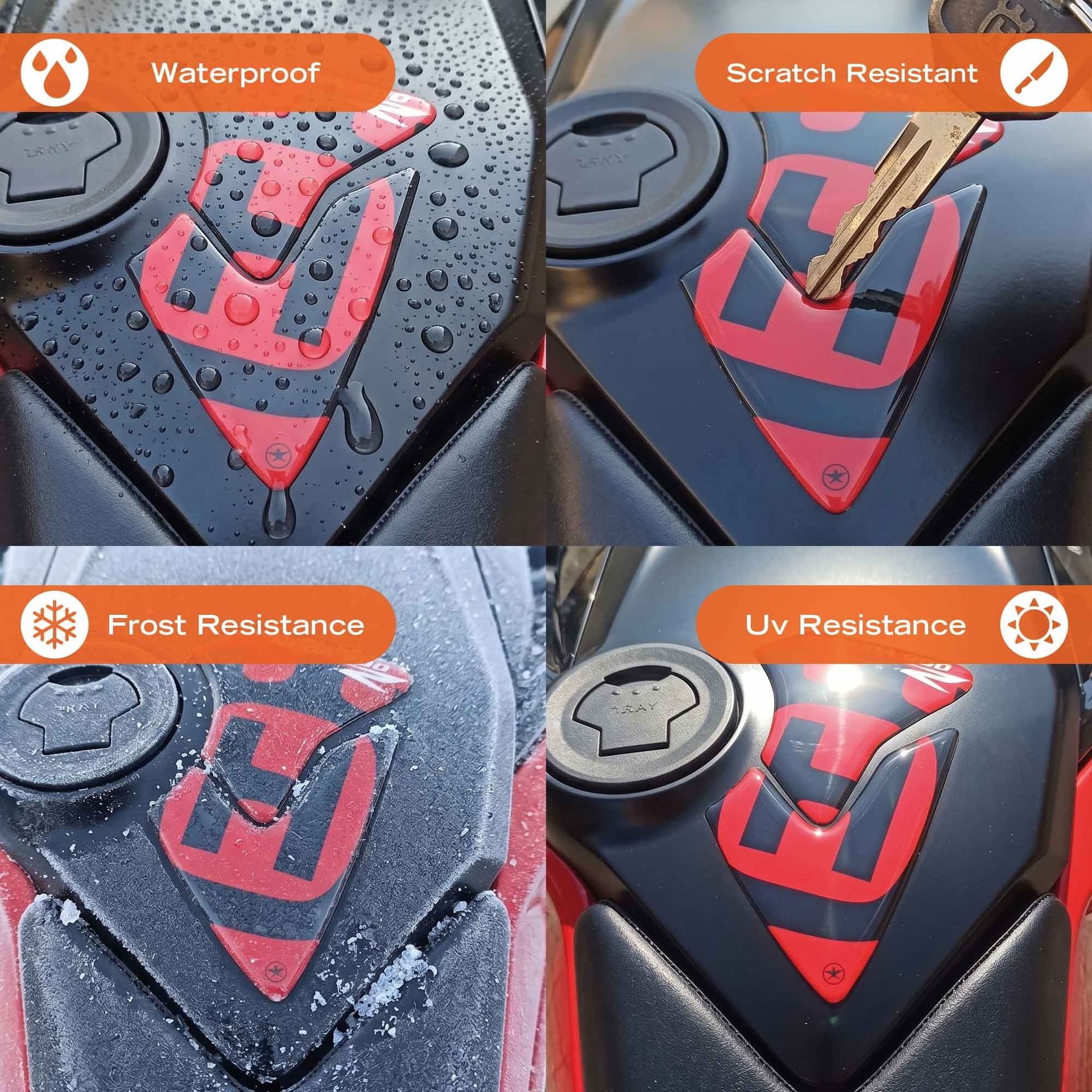 Adesivo Paraserbatoio moto compatibile con Husqvarna Nuda 900R 2011-2013 - 3