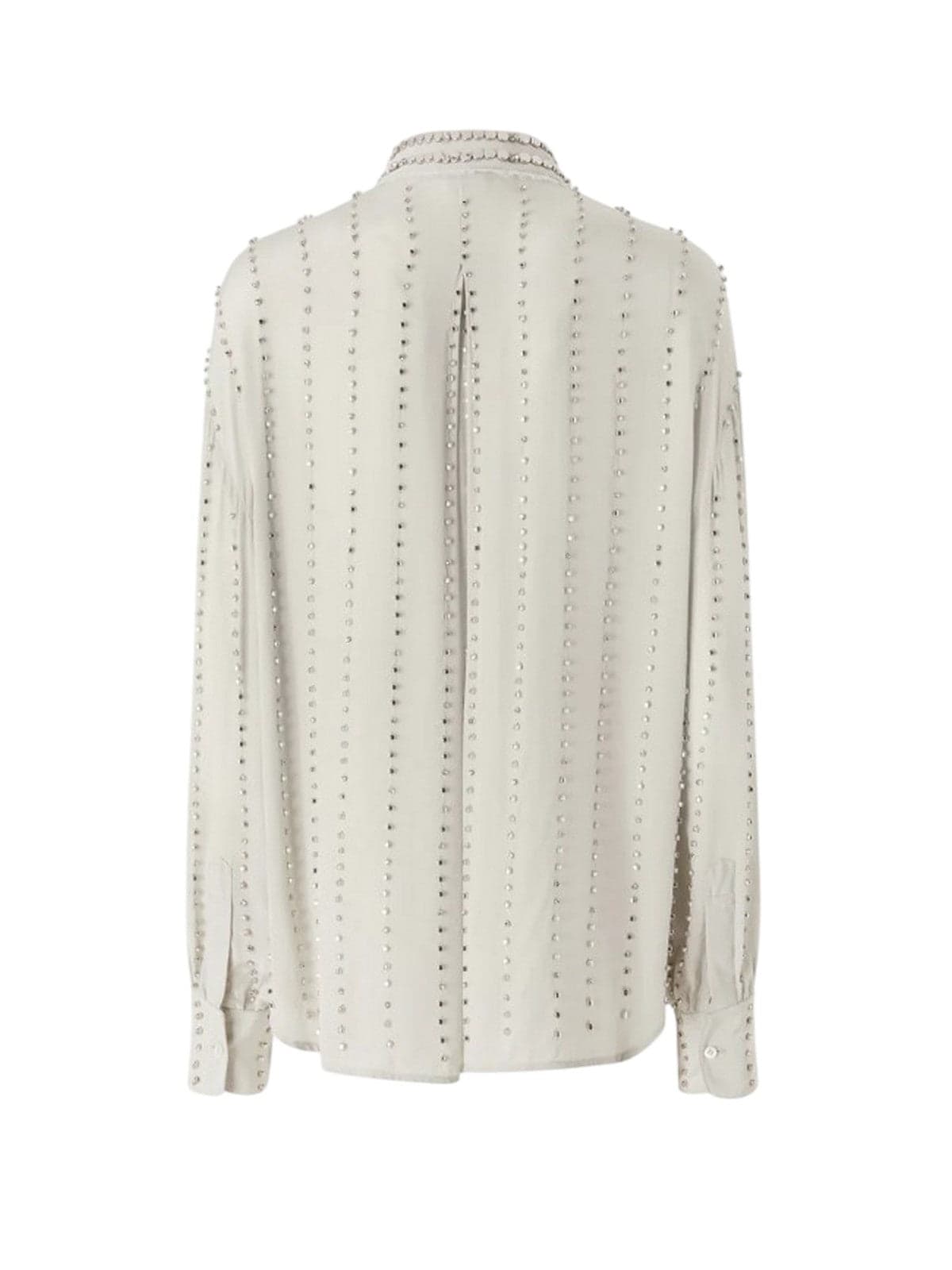 Pinko camicie donna pinko - caitlin camicia fluido ricamo - grigio - 2