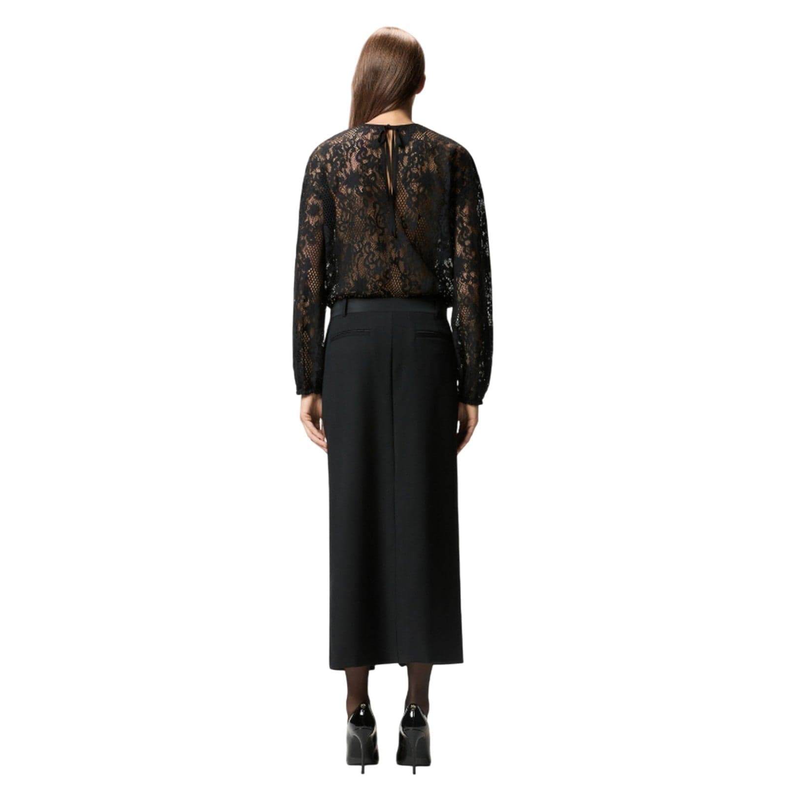 Pinko body donna pinko - bolognese body pizzo - nero - 4