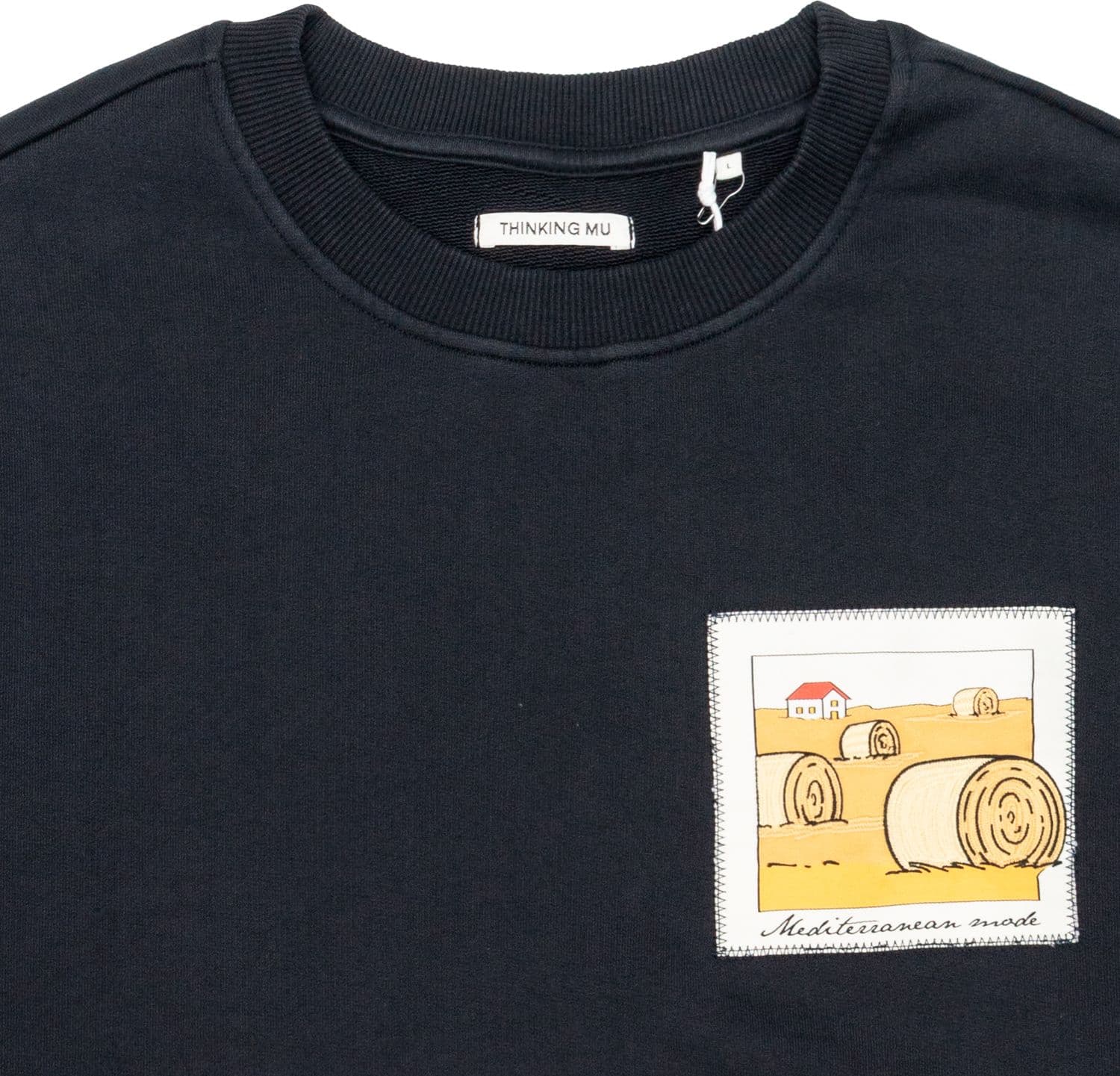THINKING MU Felpa Uomo Thinking Mu Straw Camp Navy leon - 2