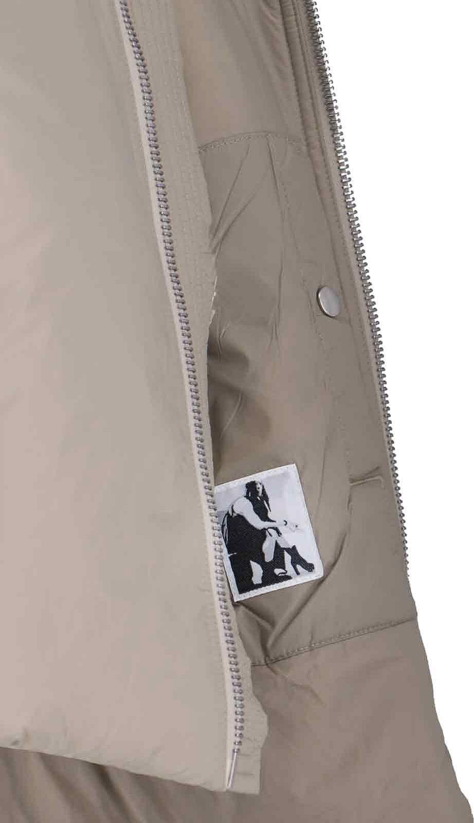 DRKSHDW BY RICK OWENS DRKSHDW by Rick Owens Giubbotto Puffer Cropped Donna Dirty Pearl – DS02E7727NP-88 - 2