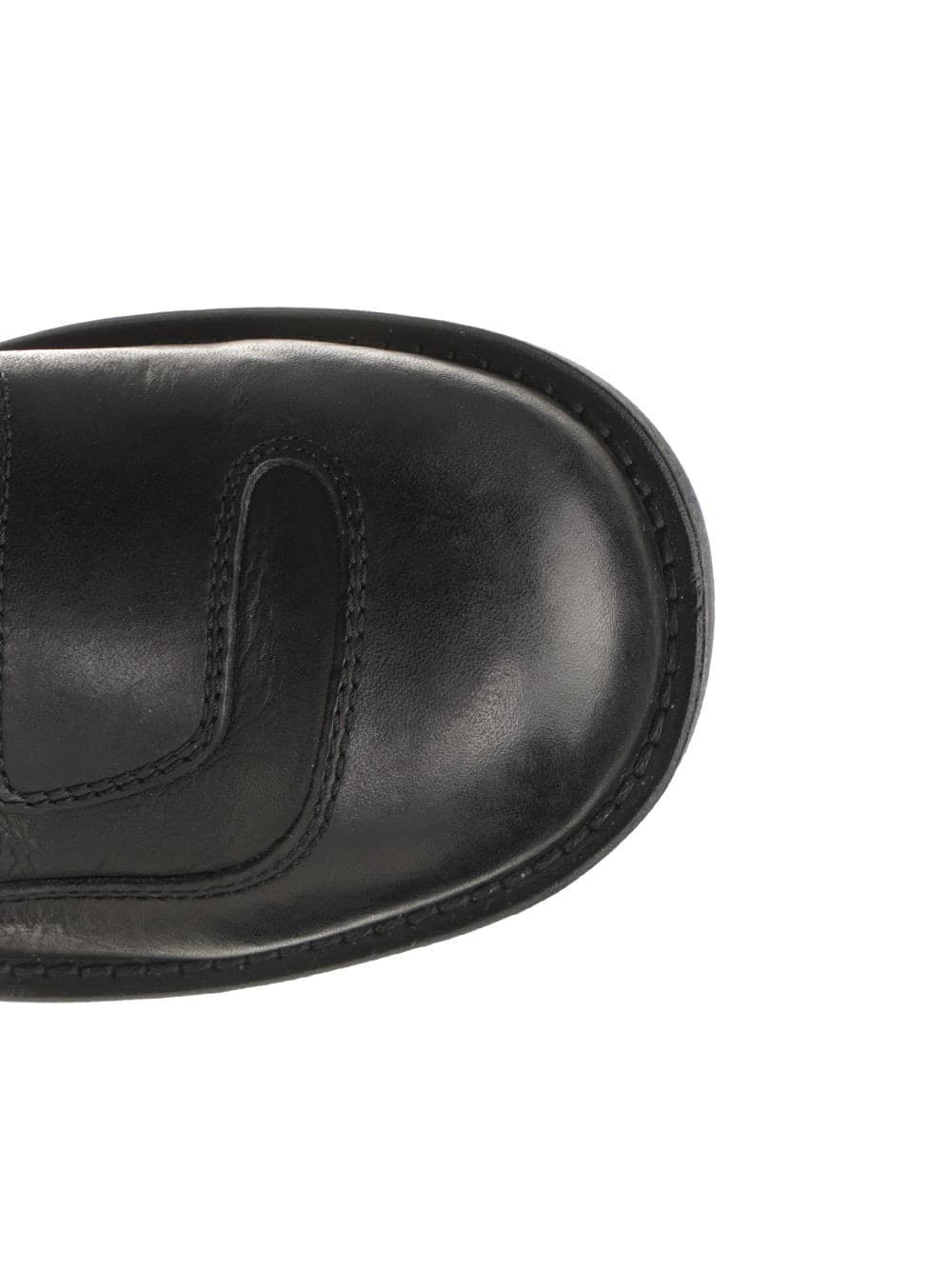 MM6 Maison Margiela  Trunk Stivaletti Biker in Pelle Nera Uomo