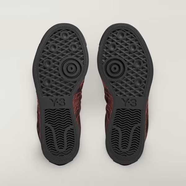 Y3 ADIDAS Y-3 Adidas Nizza Hi Sneakers Unisex Nere e Arancio in Canvas - 2