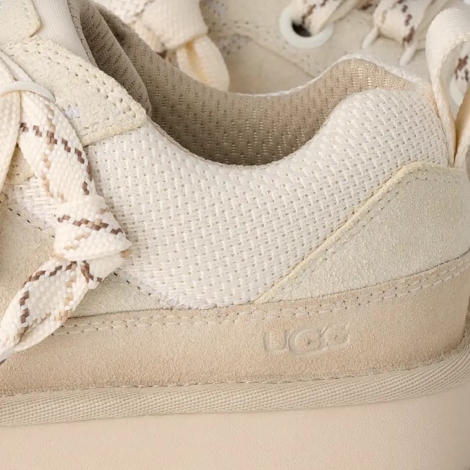 Ugg UGG Lo Lowmel Sneakers Donna Avorio in Suede e Mesh - 4