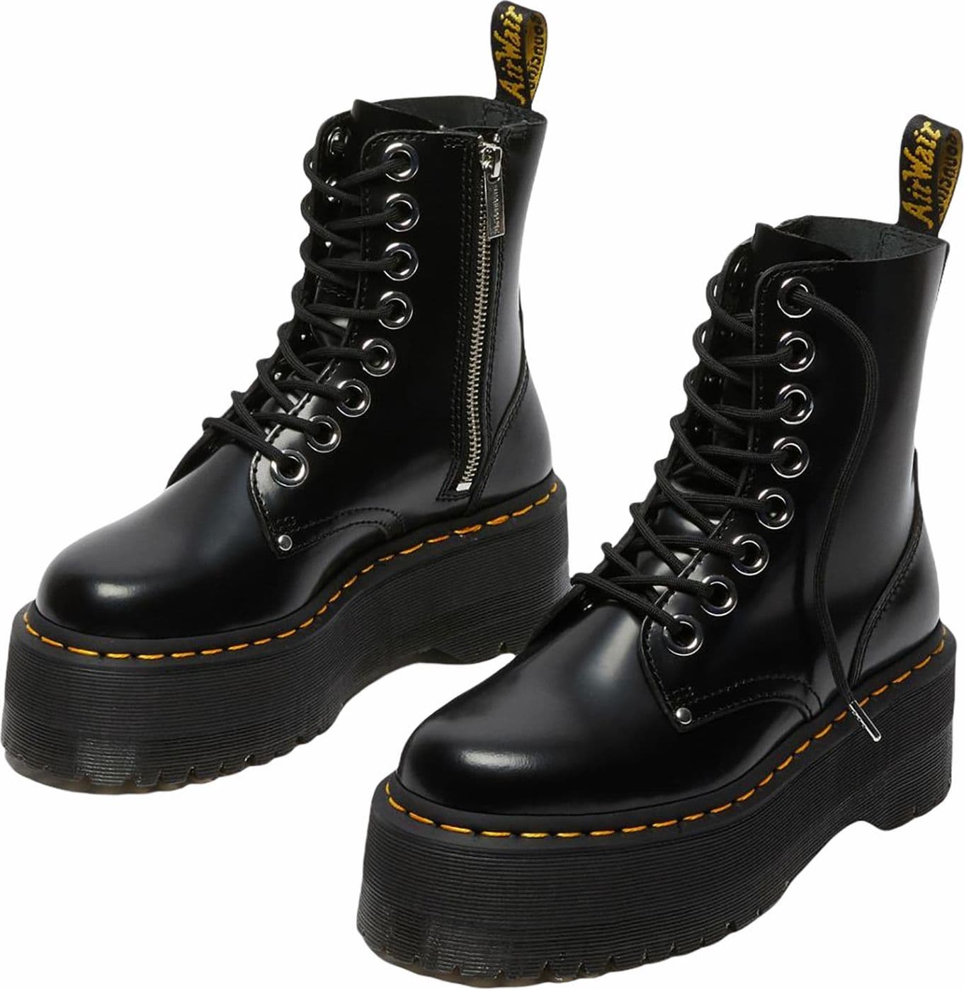 DR. MARTENS Dr. Martens Jadon Max Stivaletti Donna Neri in Pelle Platform - 3