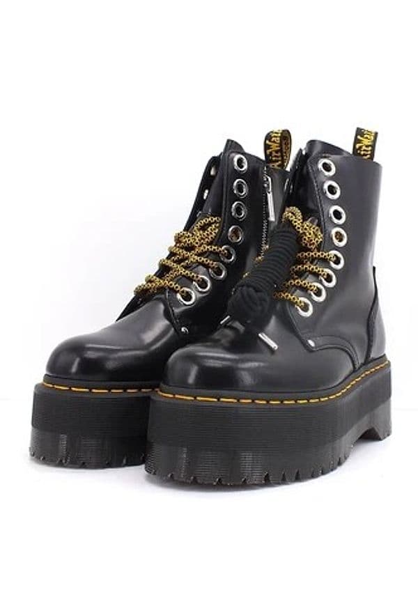 DR. MARTENS Dr. Martens Jadon Max Stivaletti Donna Neri in Pelle Platform - 6