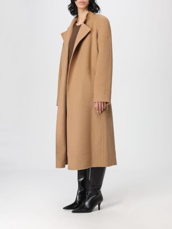 KHAITE Khaite Deena Cappotto Donna Cammello in Lana con Cintura - 3