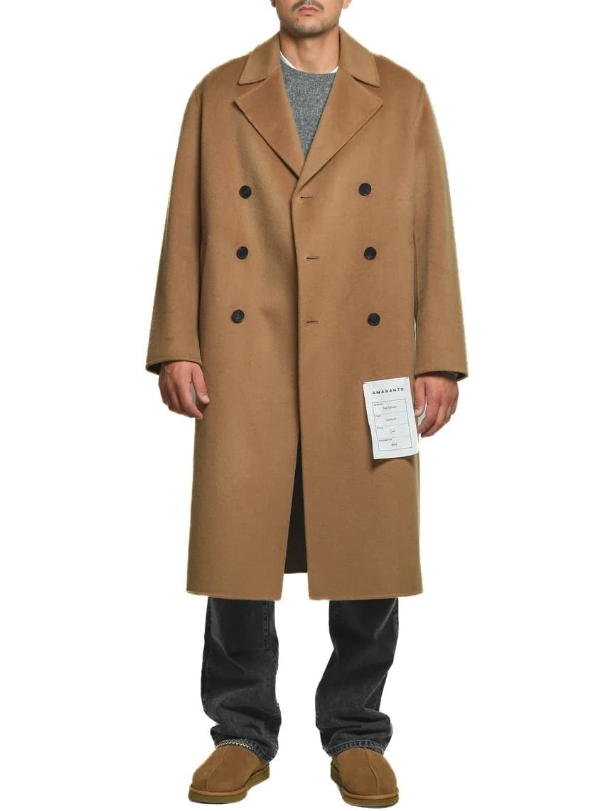 AMARANTO Amaranto Cappotto Uomo Cammello Elegante – B6S0007-CAM