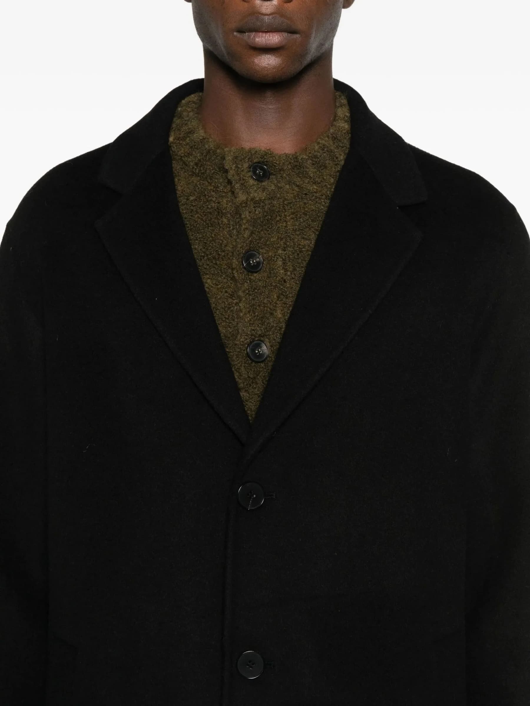 AMARANTO Amaranto Cappotto Uomo in Lana e Cashmere Navy - 2