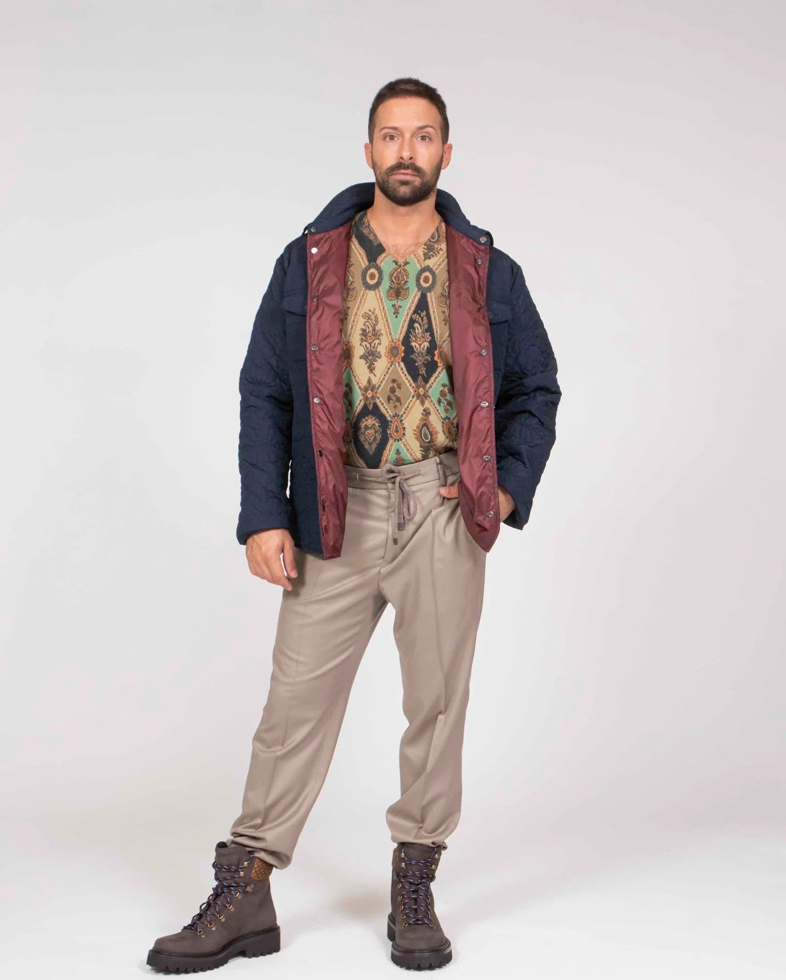 ETRO Etro Giubbino Uomo Trapuntato Blu Scuro - 2