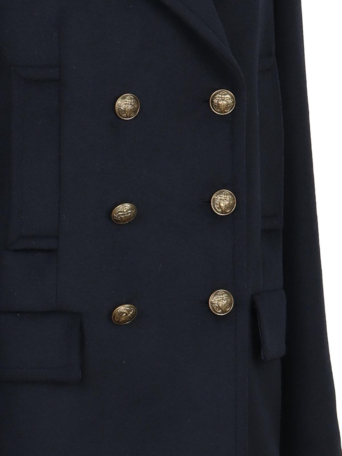 DONDUP Dondup Cappotto Donna Doppiopetto in Misto Lana Blu - 2