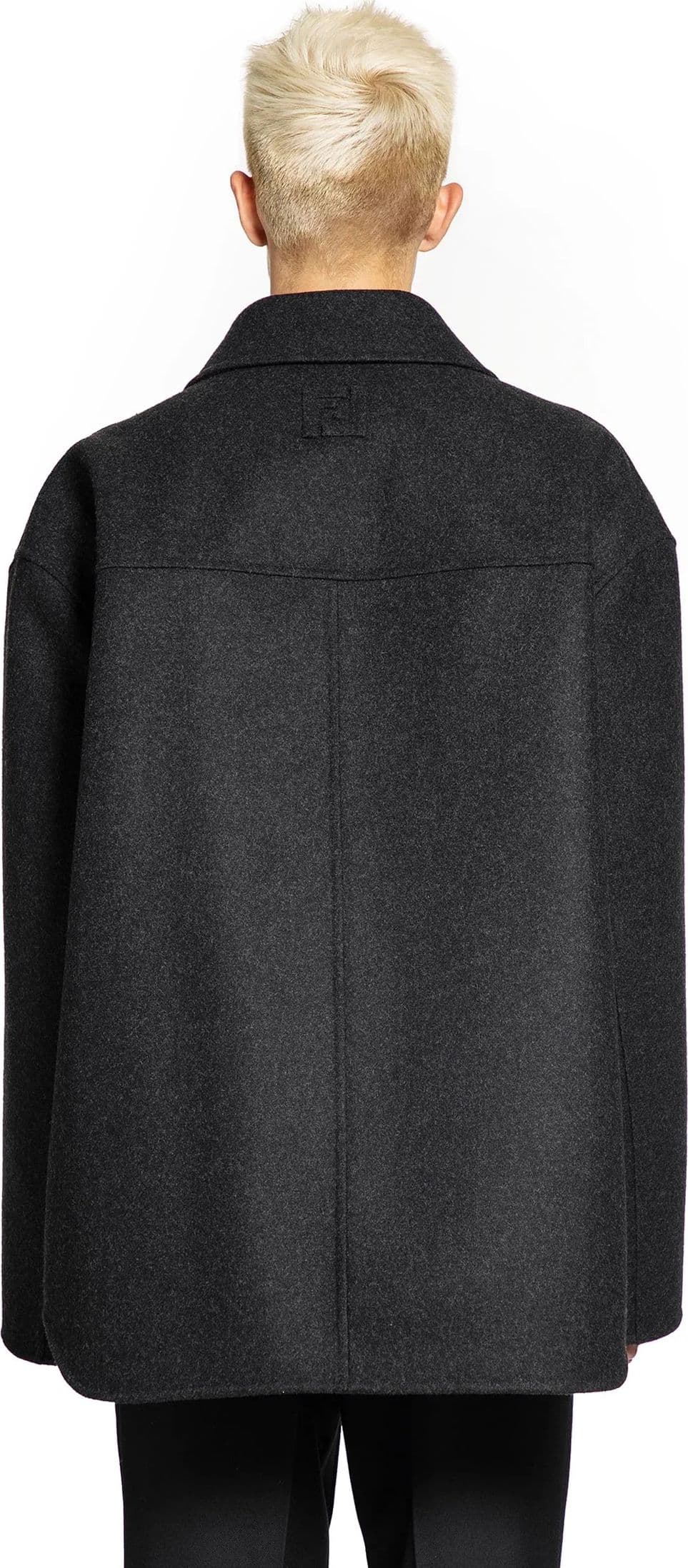 Fendi  Cappotto Uomo Grigio Scuro – FW1415AOYA-F0TY6 - 2