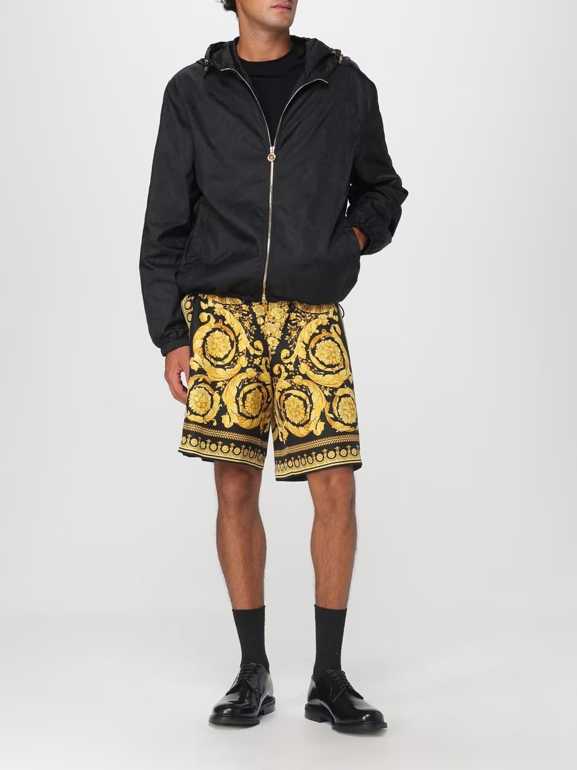Versace  Giubbino Uomo Nero con Logo – 10198951A15005-1B000 - 2