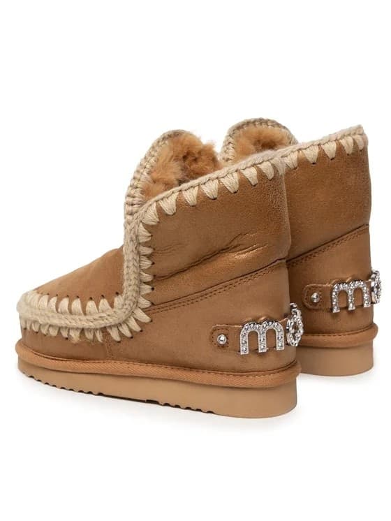 MOU Mou Eskimo Stivaletti Donna Silver in Suede con Cuciture – 101036B-DUIRO - 3