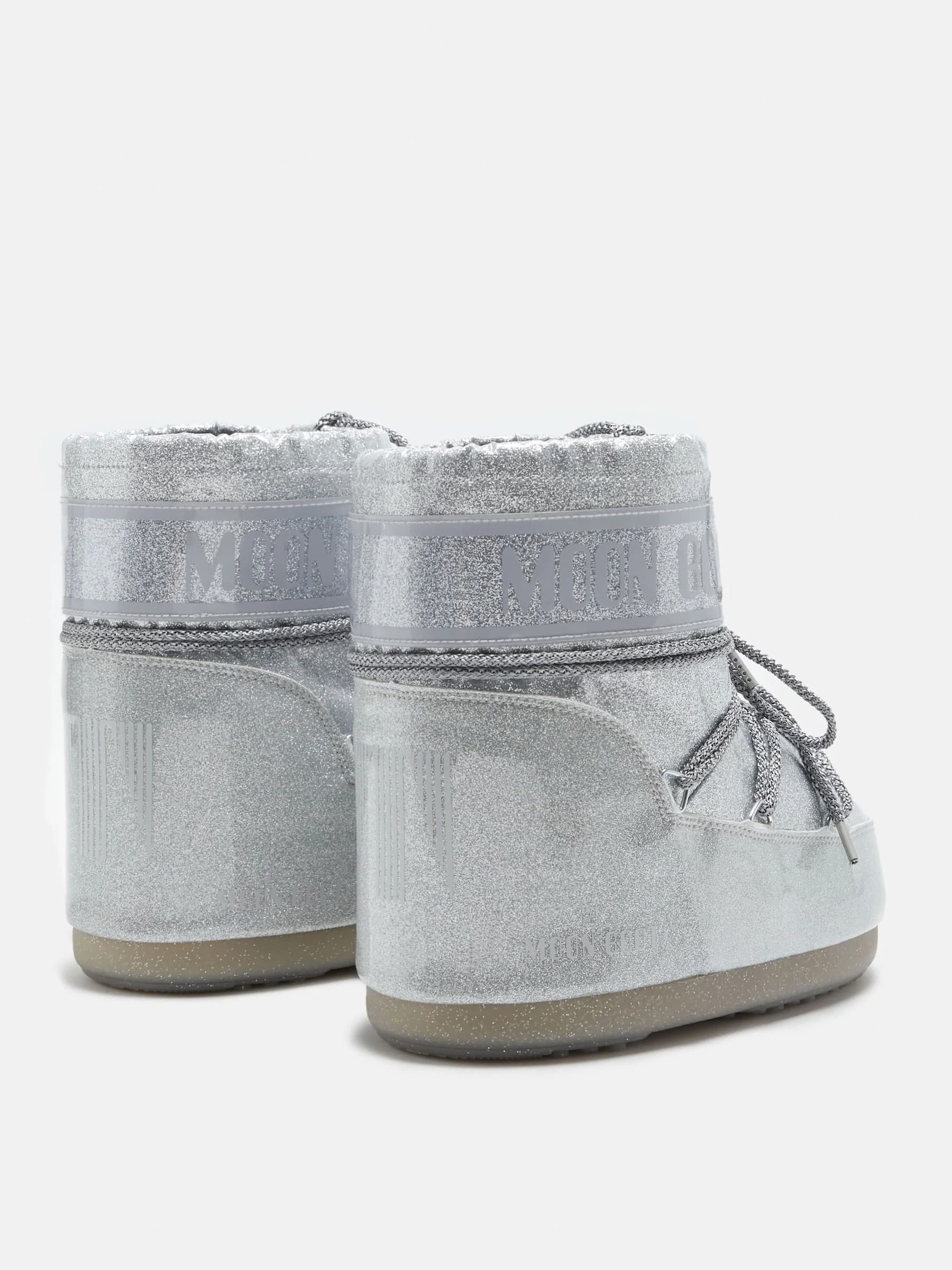 MOON BOOT Moon Boot Icon Low Glitter Stivaletti Donna Argento – 80D1409440-H001 - 2
