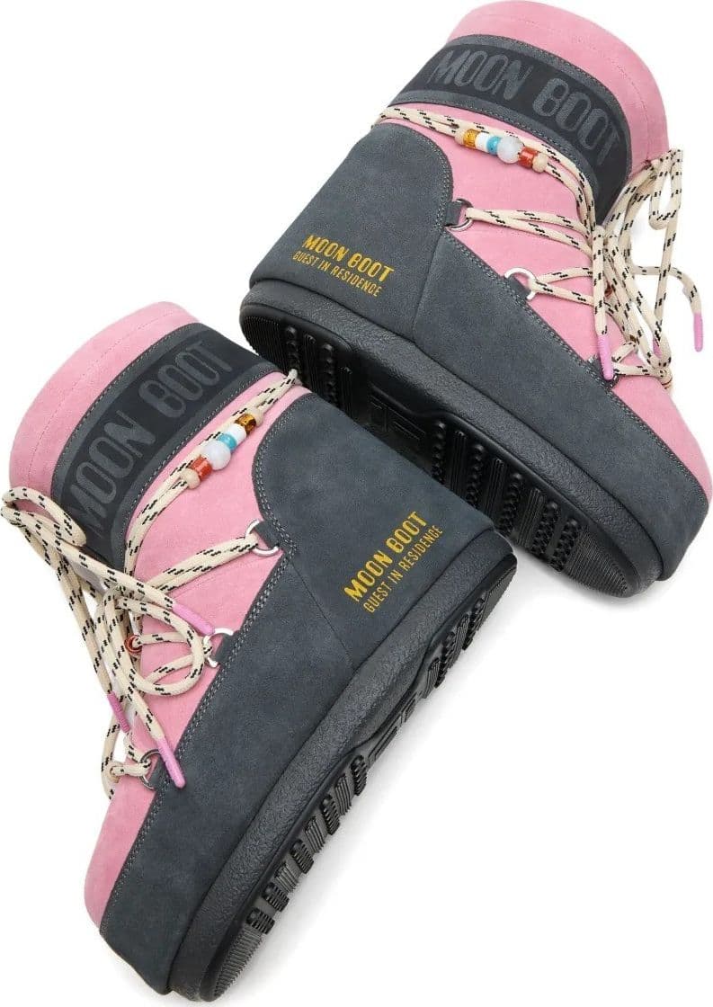 MOON BOOT Moon Boot x Guest In Residence Icon Low Stivaletti Donna Honey e White Sand in Suede