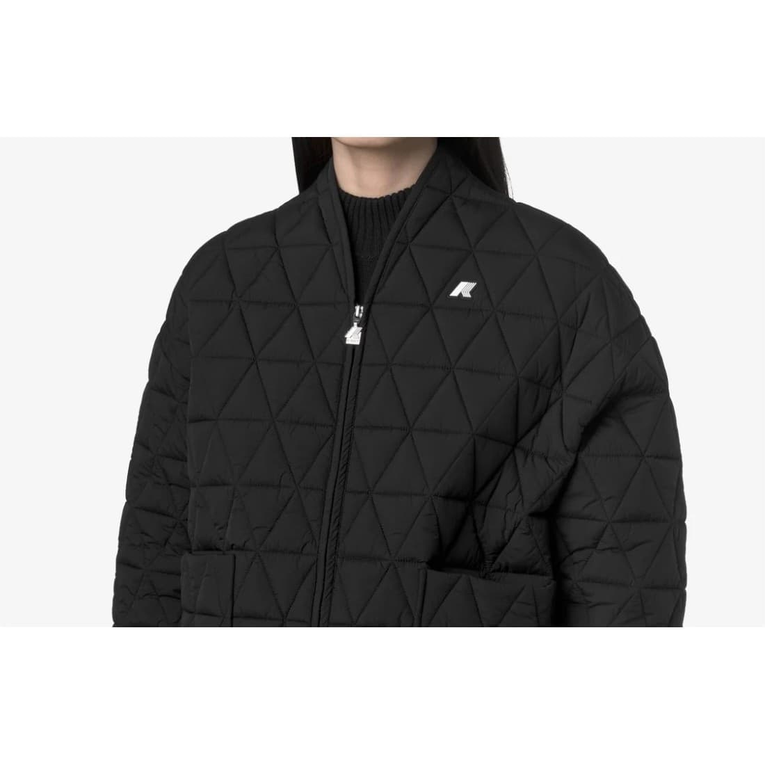 K-Way  Selime Diamond Quilted Giubbino Donna Nero Trapuntato - 2