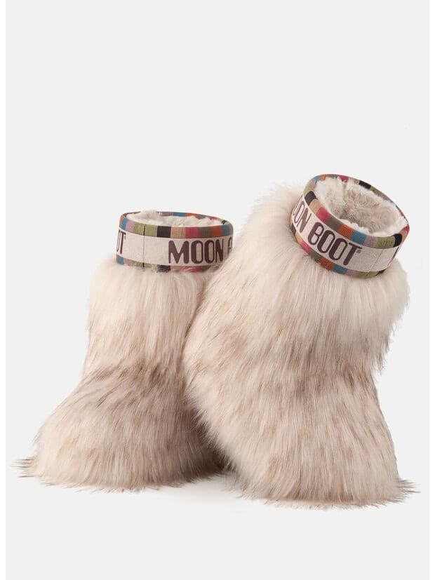 MOON BOOT Moon Boot Icon Yeti Mid Stivaletti Donna Beige in Pelliccia Sintetica - 2