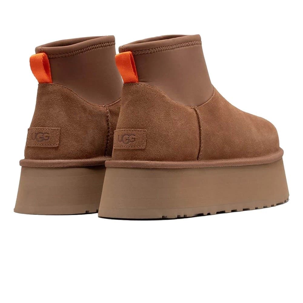Ugg UGG Classic Mini Dipper Stivaletti Donna Chestnut in Suede con Platform - 3