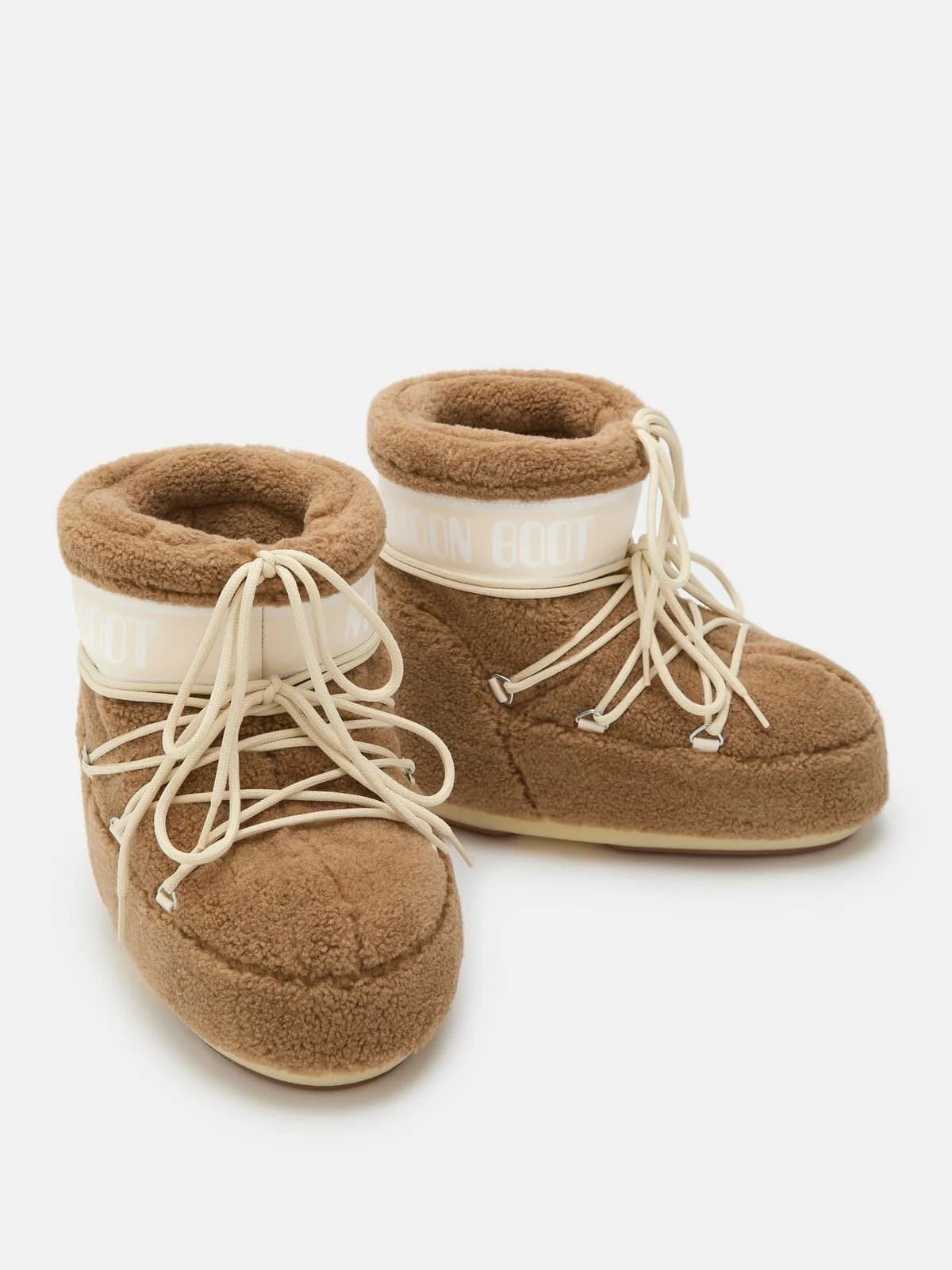 MOON BOOT Moon Boot Icon Low Fleece Stivaletti Donna Cammello in Teddy - 2
